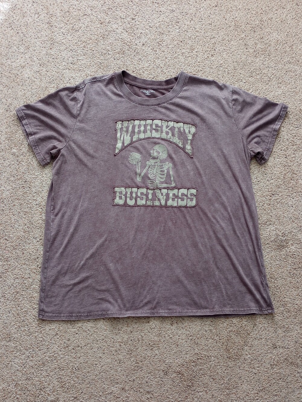 Maurices Whiskey Business Halloween Skeleton Shirt Size XL
